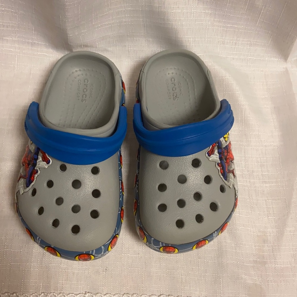 Kids' Crocs Fun Lab Spider-Man Lights Clog size7 toddler